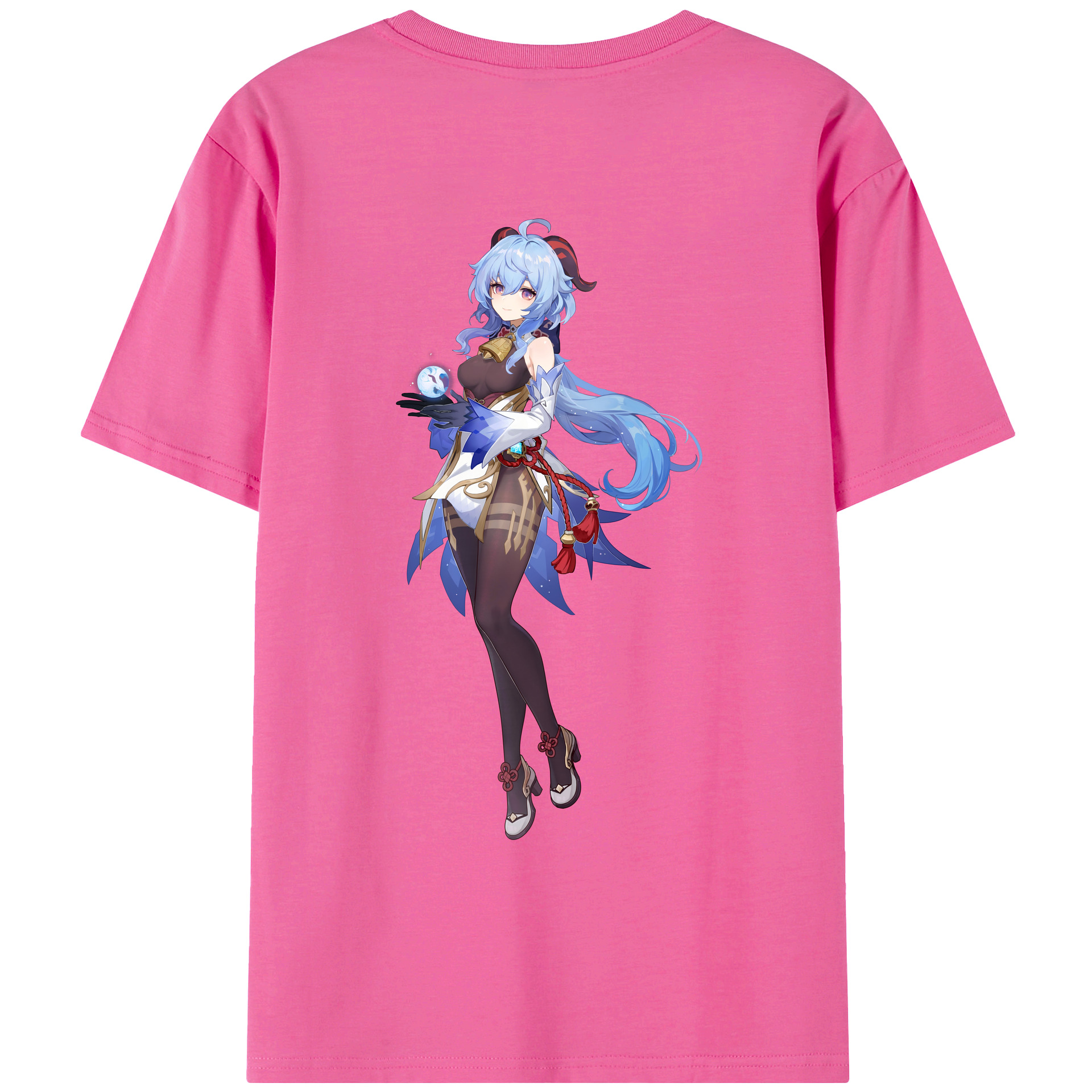 げんし神 甘雨 かんう genshin Ganyu レディース半袖Tシャツ(バックプリント)